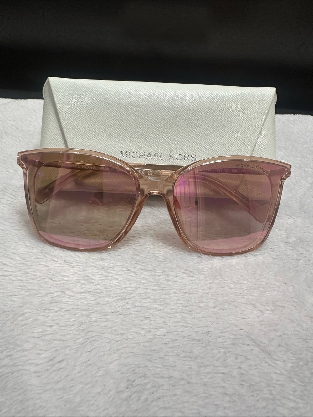 Michael Kors Translucent Pink Gradient Square Sunglasses